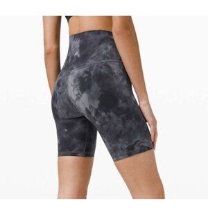 lululemon athletica Black Tie-Dye Bike Shorts